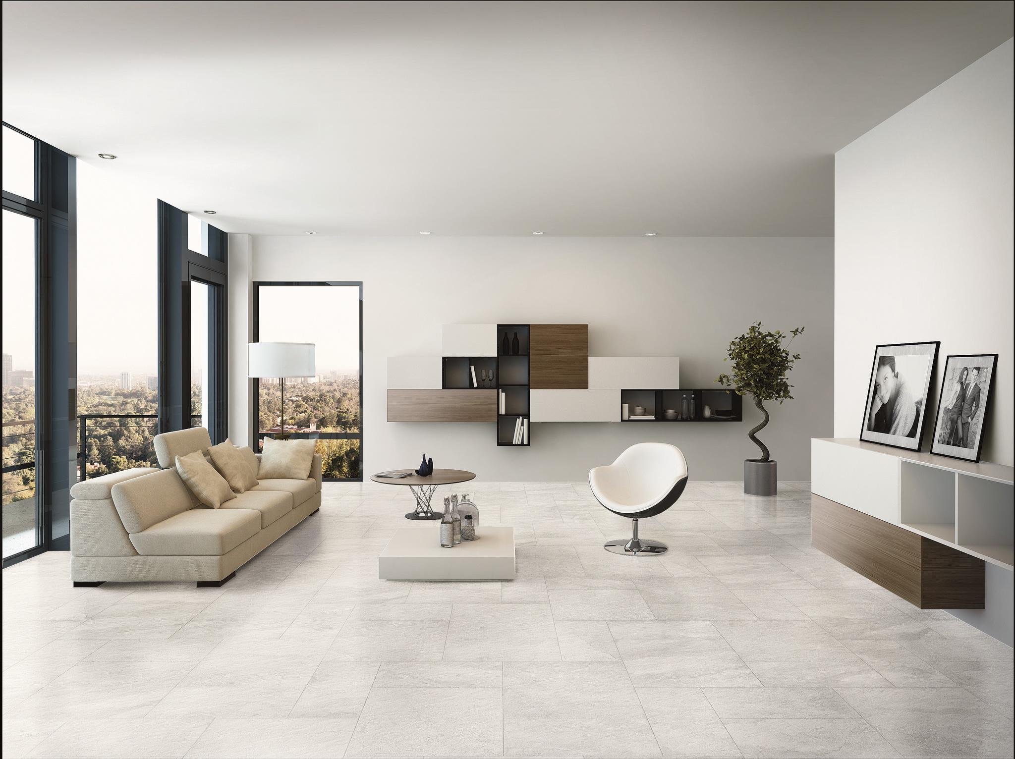 Moderne Bodenfliesen Wohnzimmer